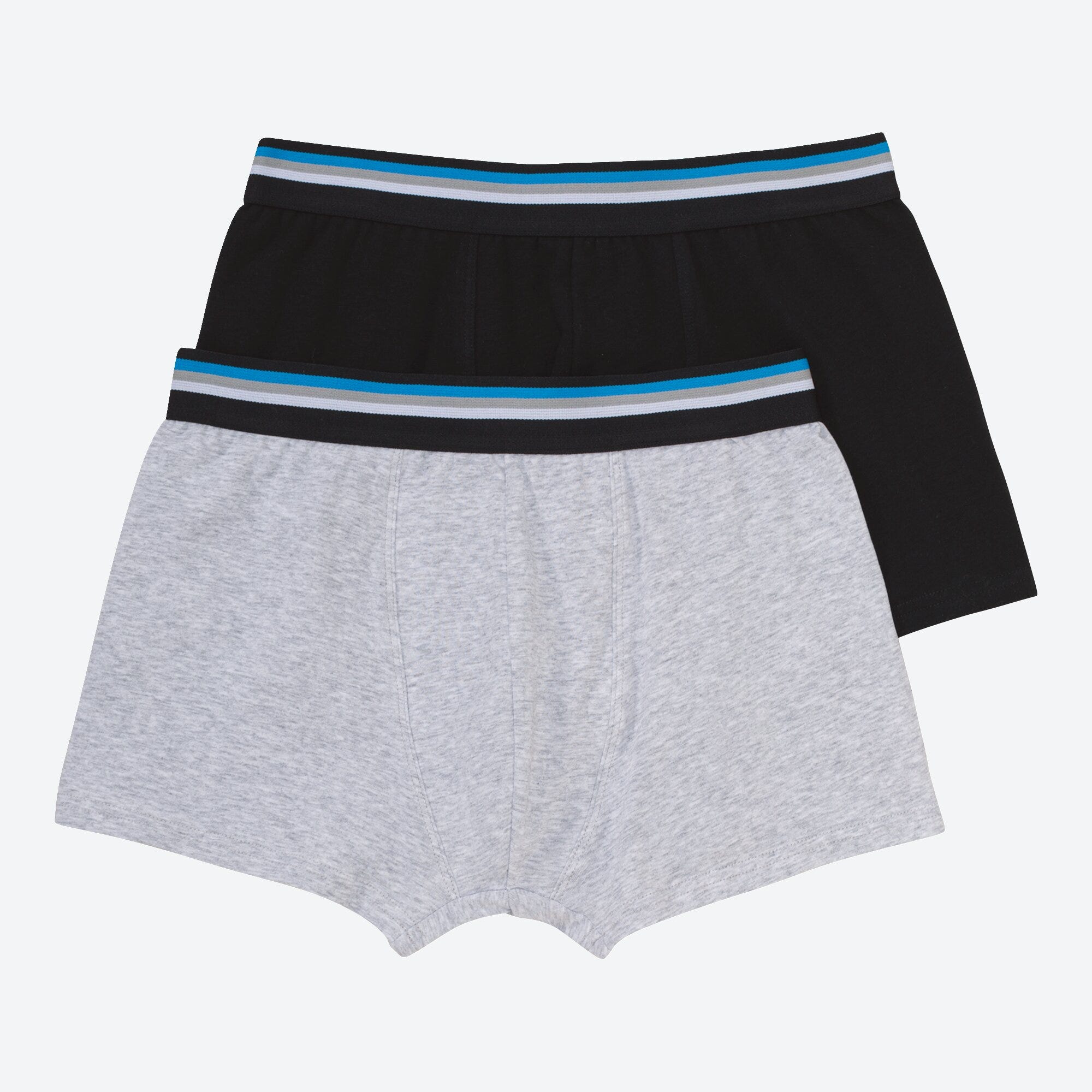 Teener-Jungen-Retroshorts mit Kontrastwebbund, 2er-Pack