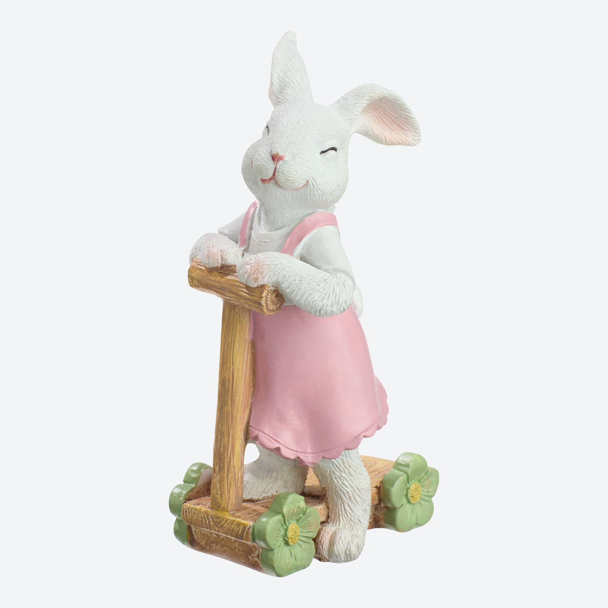 Deko-Figur Hase mit Roller, ca. 7,5x4x12cm