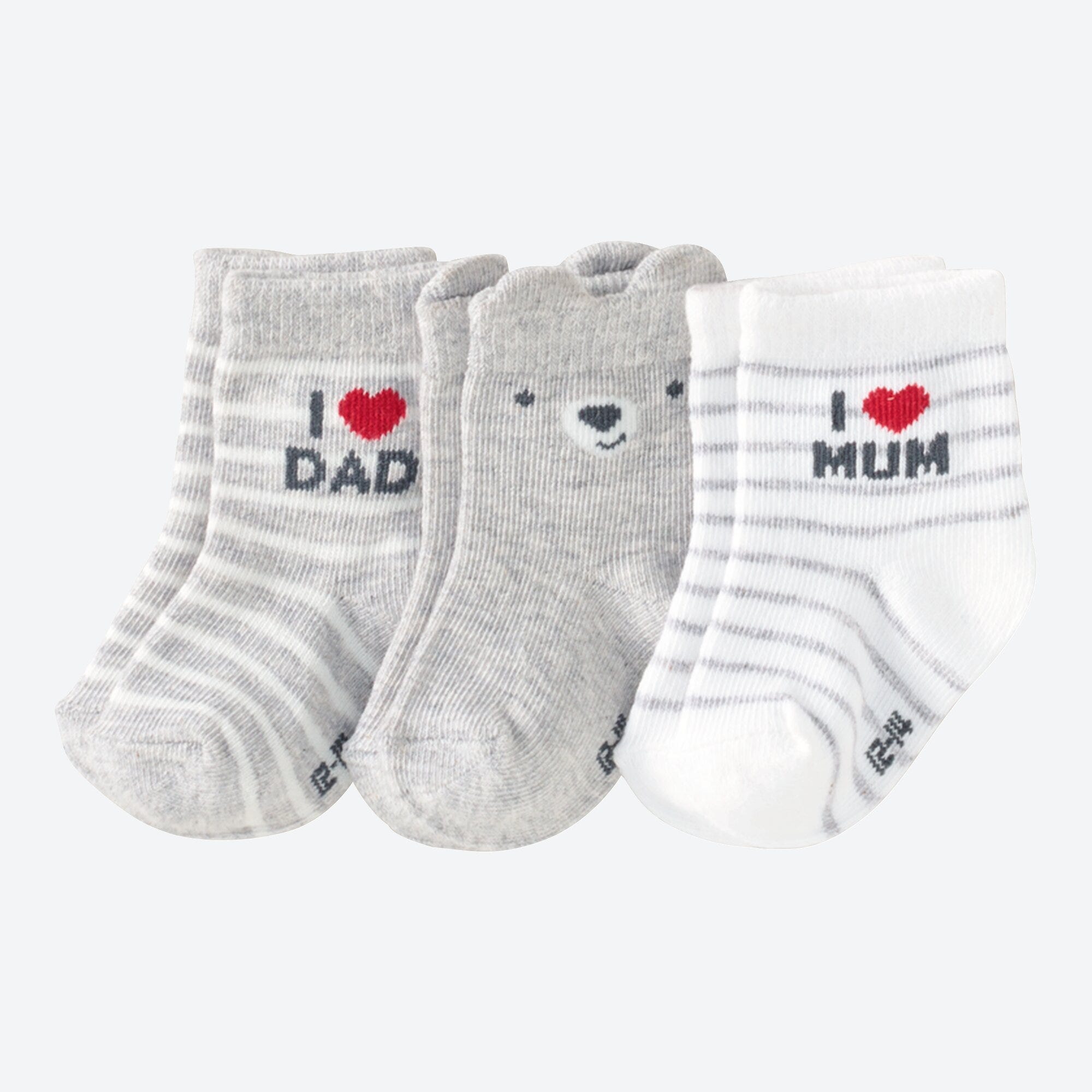 Baby-Socken mit 3D-Ohren, 3er-Pack