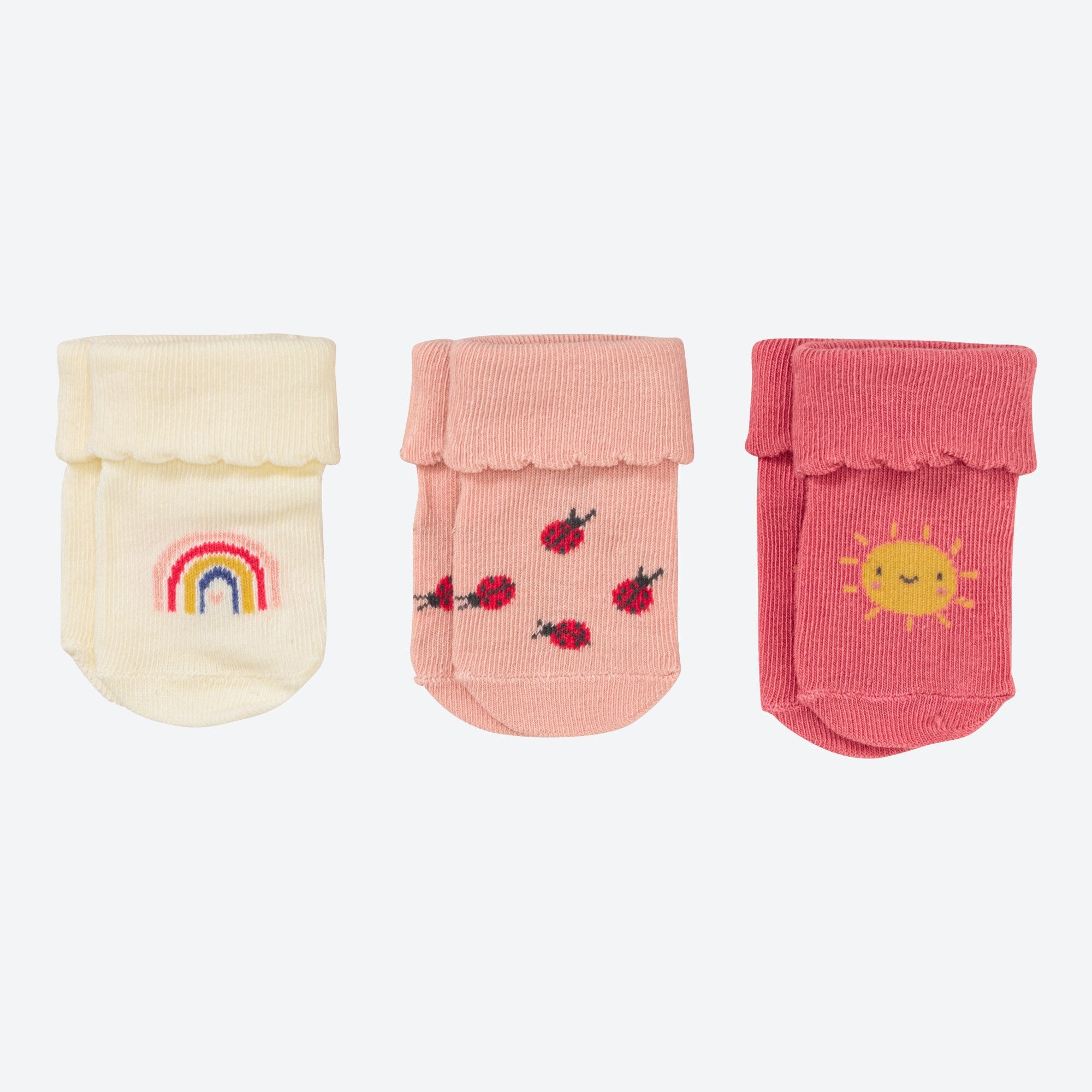 Baby-Socken in unterschiedlichen Designs, 3er-Pack