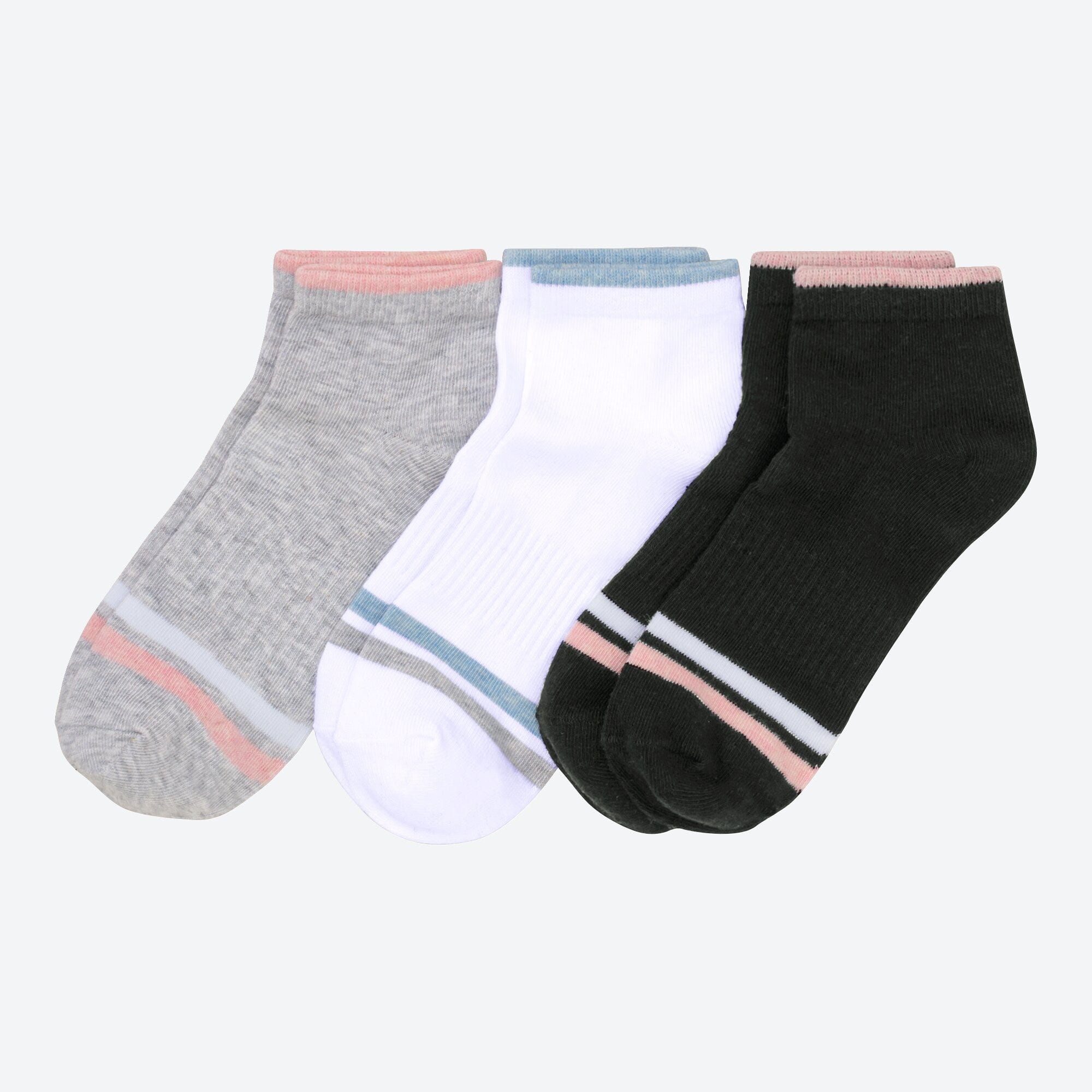 Damen-Kurzschaft-Socken mit Dehnungszone, 3er-Pack