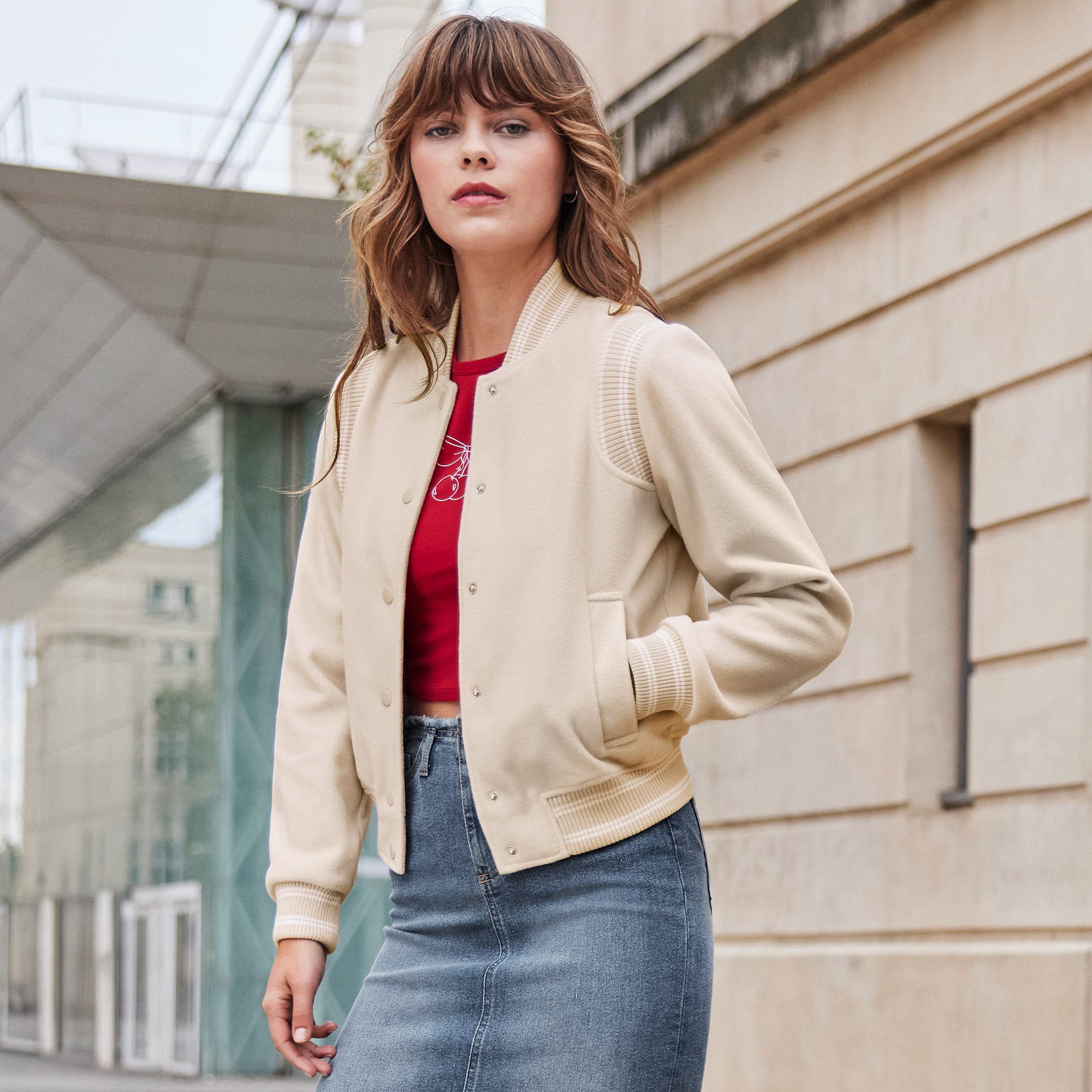 Damen-Jacke mit Knopfleiste