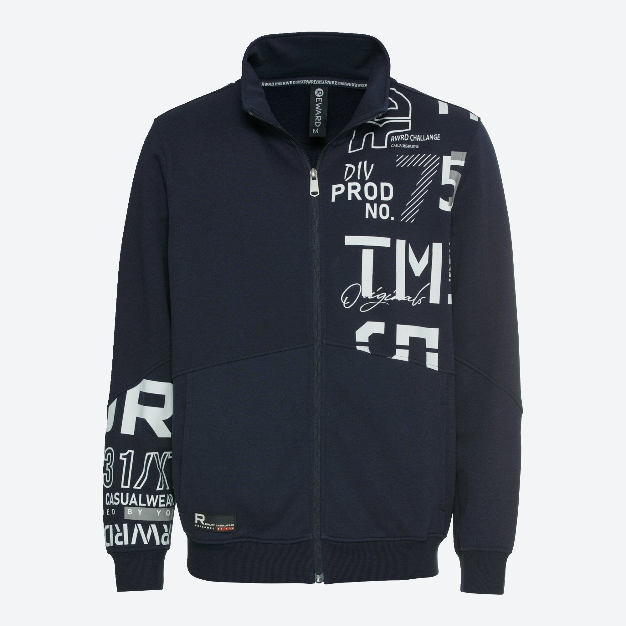 Herren-Sweatjacke mit Stehkragen