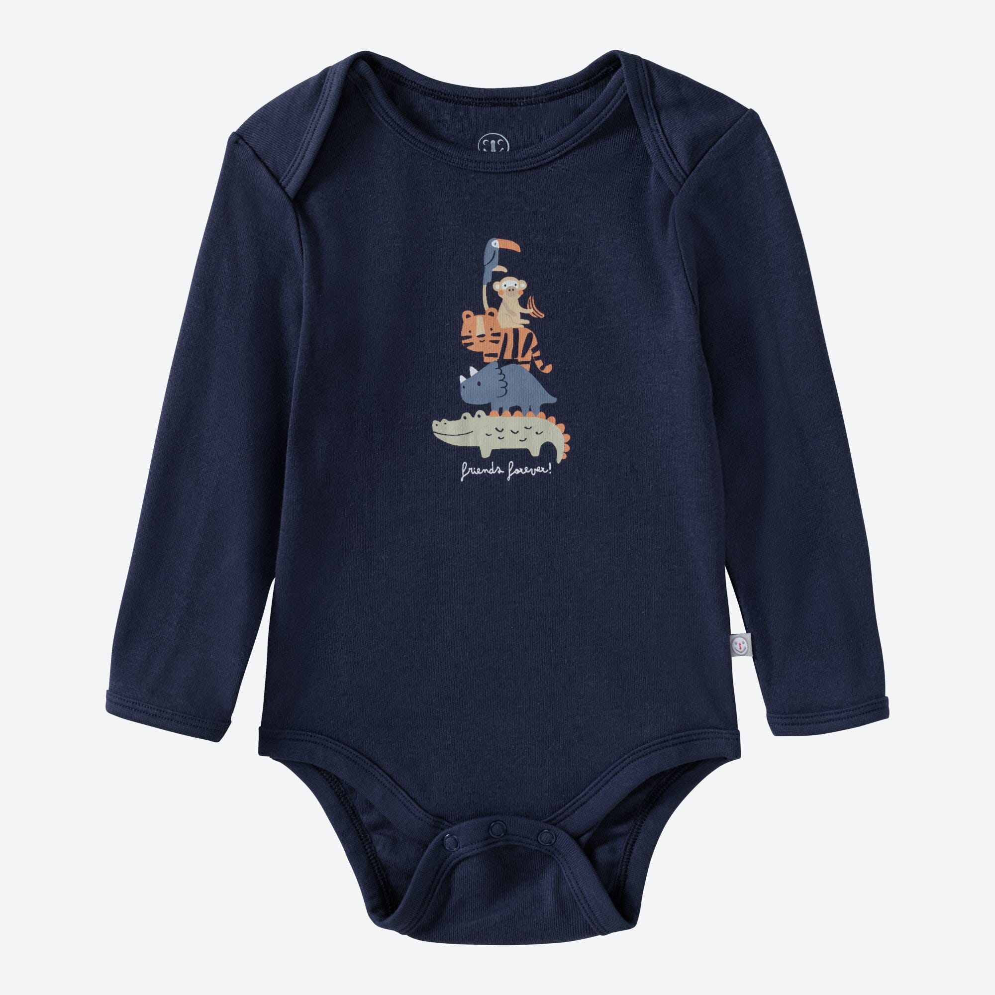 Baby-Jungen-Body mit Tier-Pyramiden-Motiv