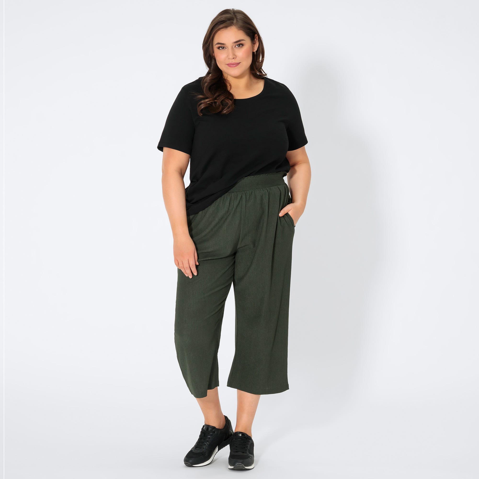 Damen-Hose aus Crincle-Material