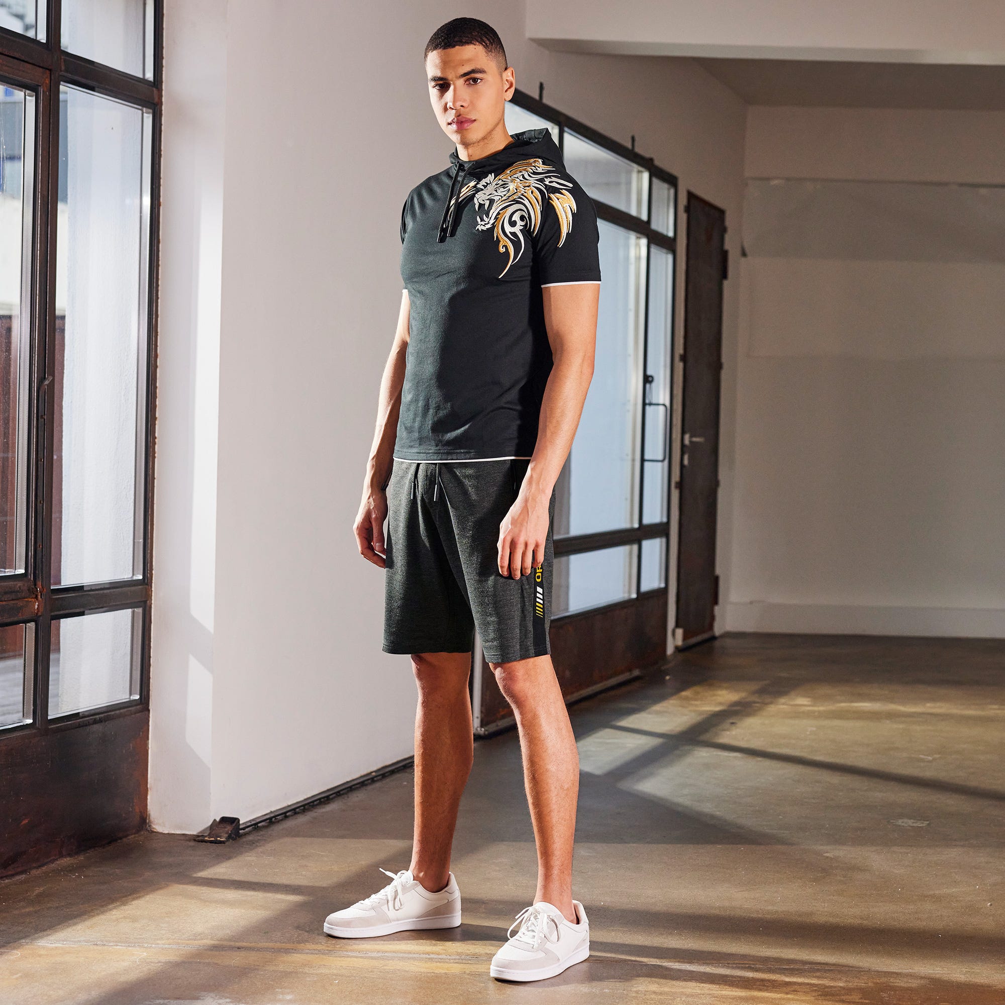 Herren-Bermudas mit elastischem Bund