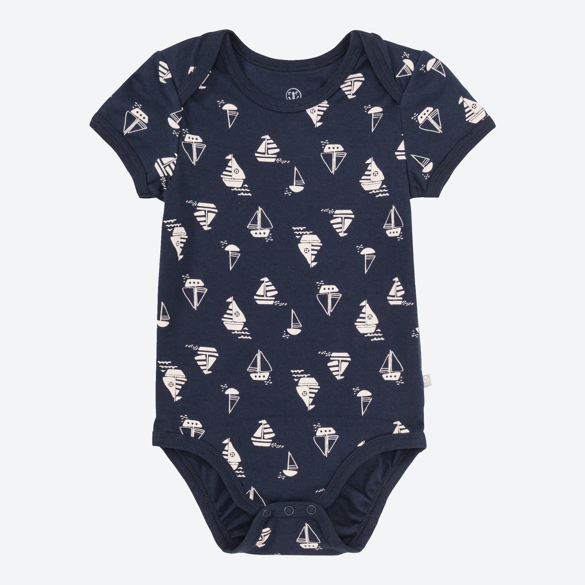 Baby-Jungen-Body mit Segelschiff-Druck