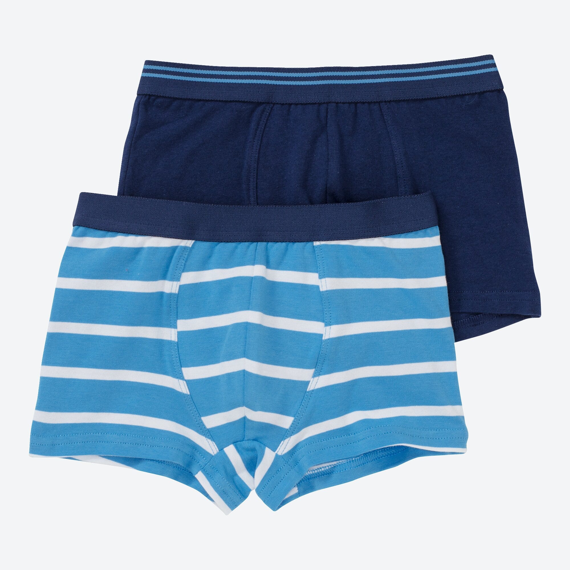 Kinder-Jungen-Retroshorts mit Streifen, 2er-Pack