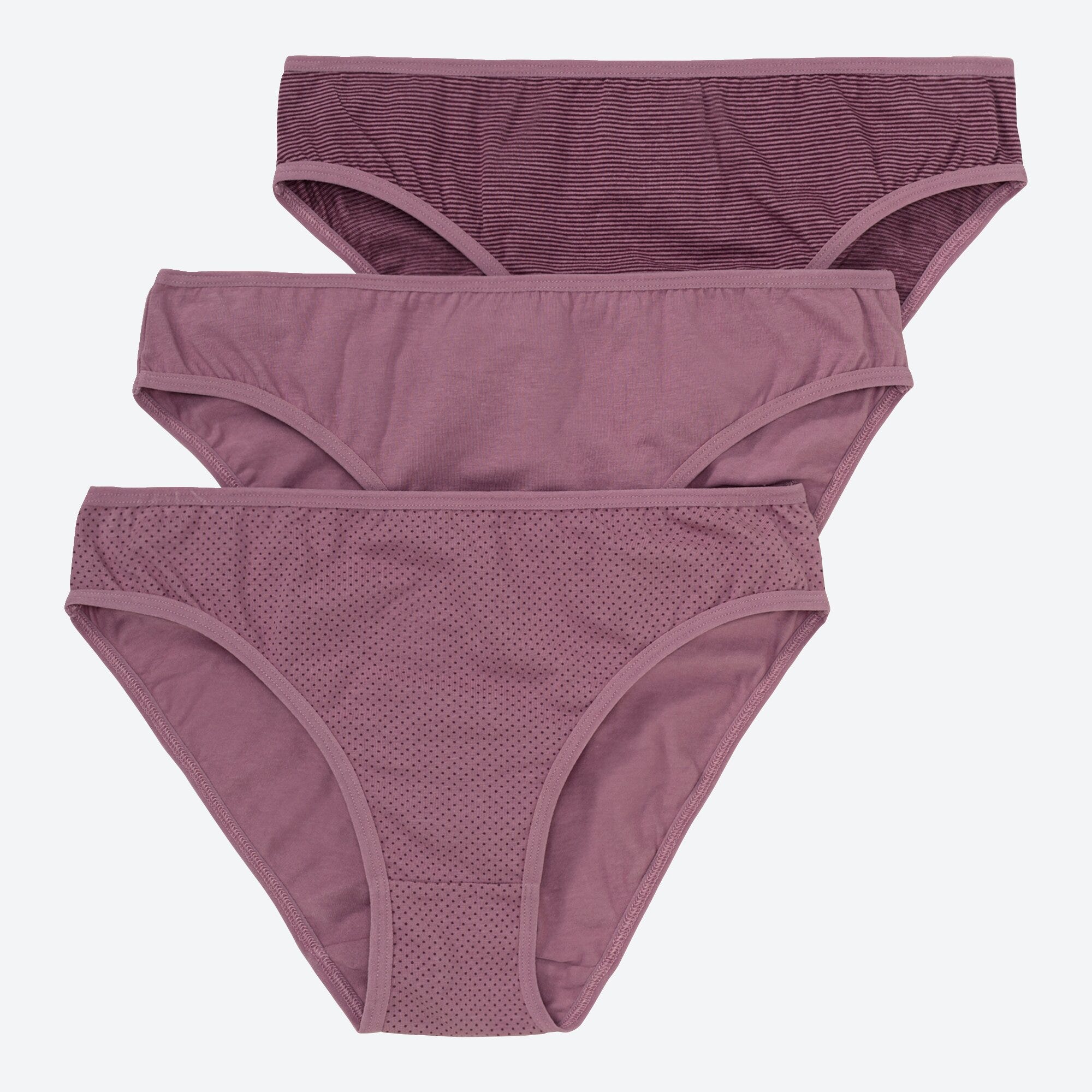 Damen-Minislip mit verschiedenen Designs, 3er-Pack
