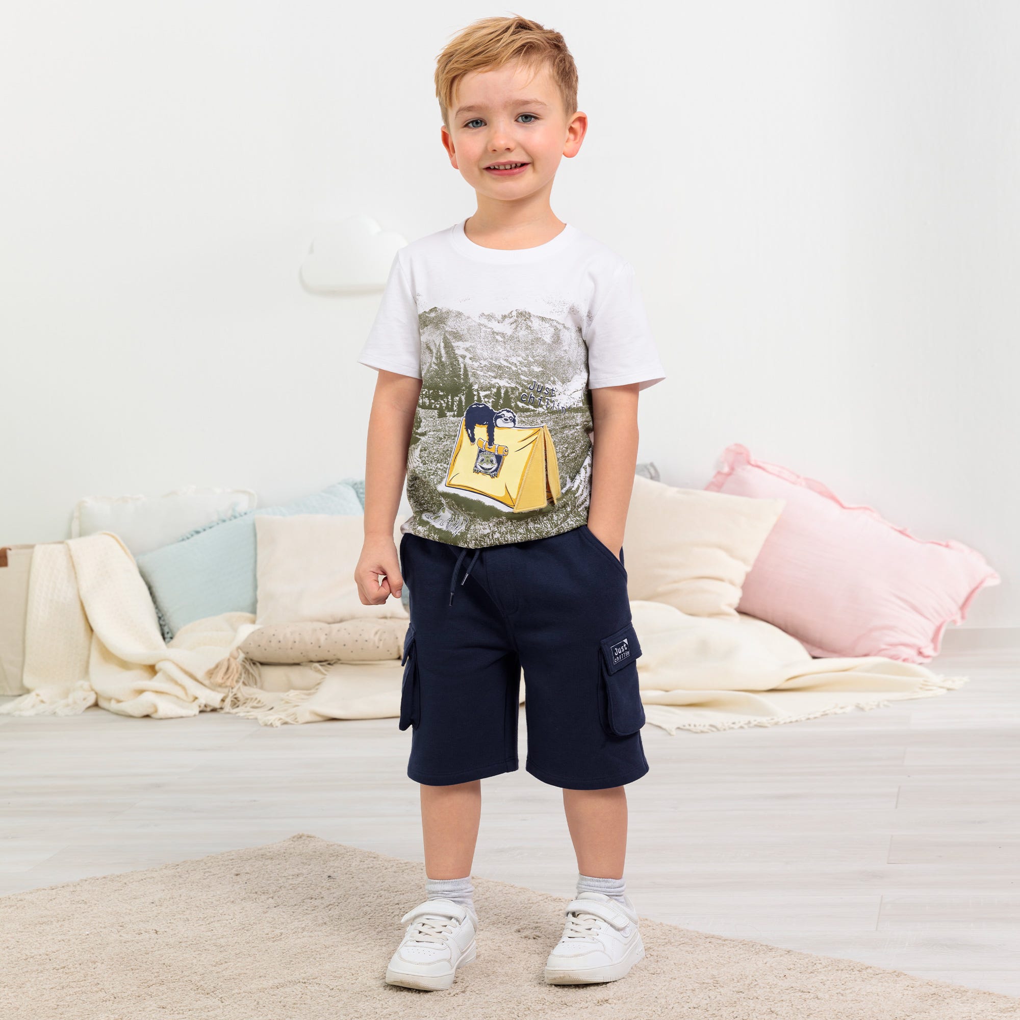 Kinder-Jungen-Bermudas aus Baumwolle