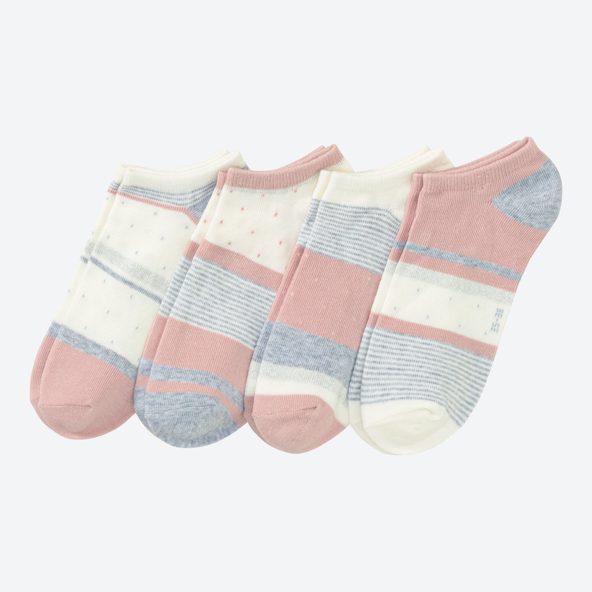 Damen-Sneaker-Socken mit Baumwollanteil, 4er-Pack