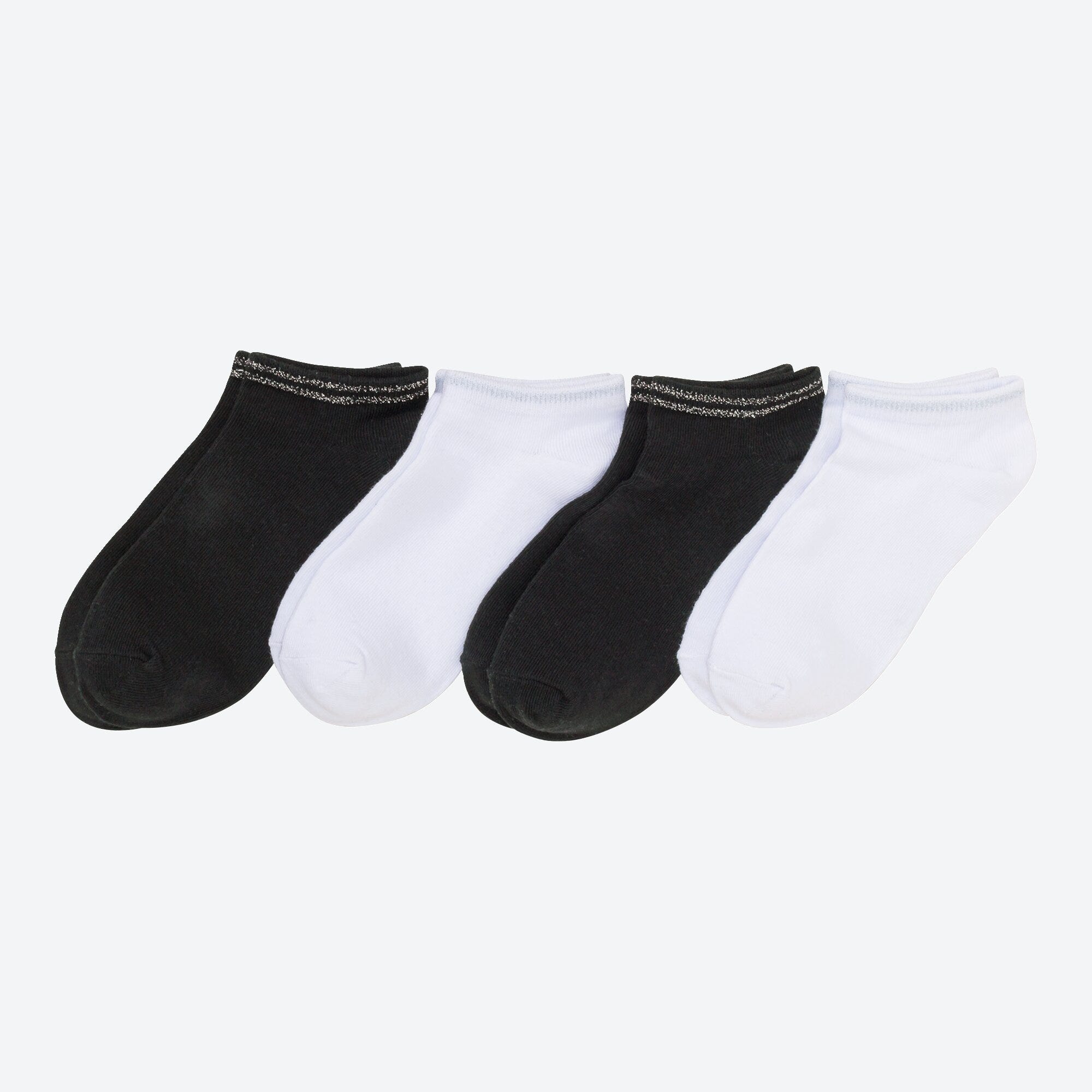 Damen-Sneaker-Socken mit Glitzereinsatz, 4er-Pack