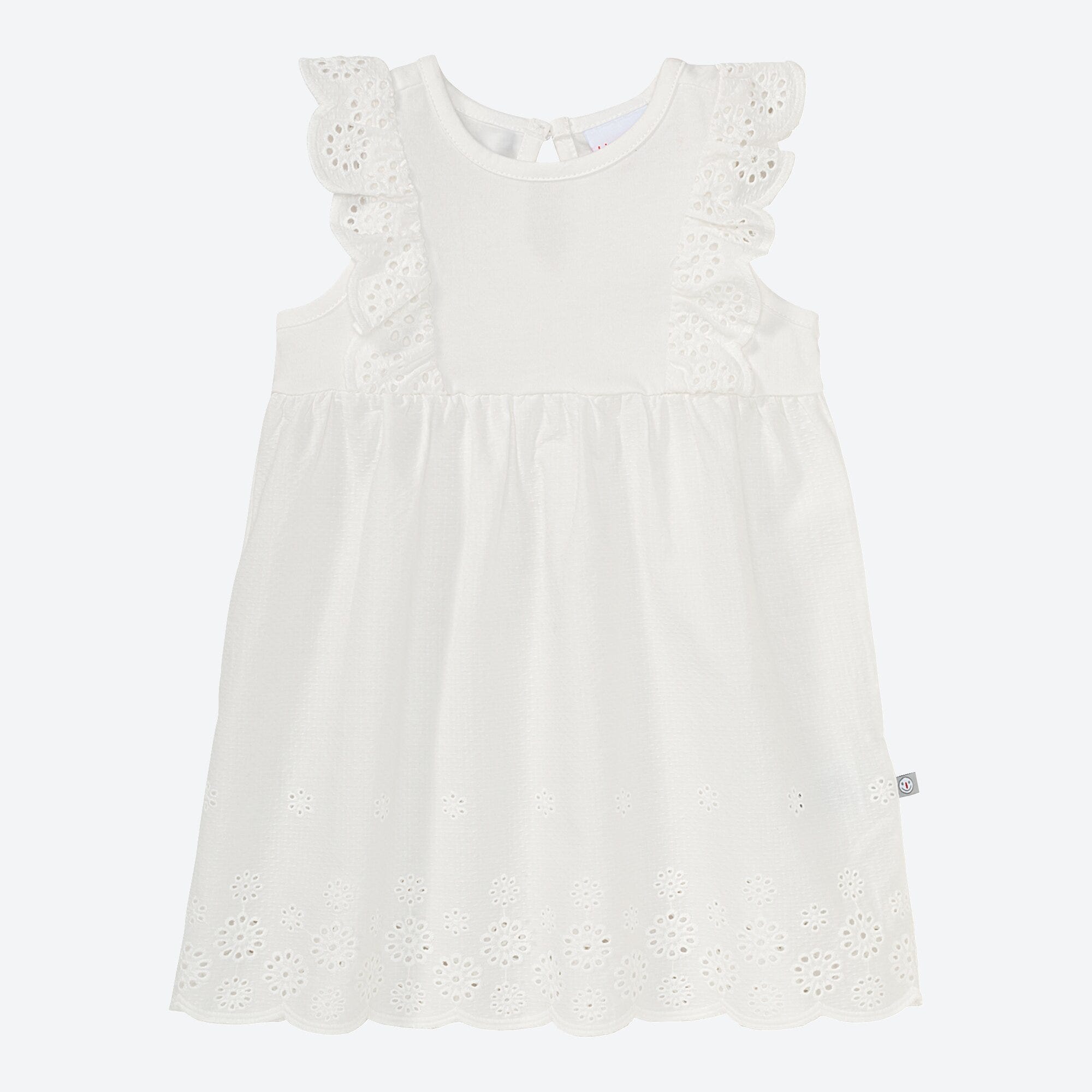 Baby-Mädchen-Kleid mit Spitzeneinsatz