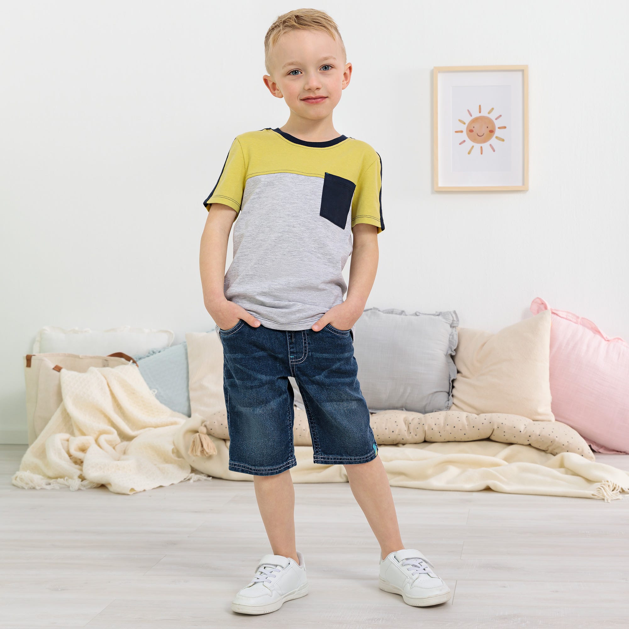 Kinder-Jungen-Set mit Bermuda, 2-teilig