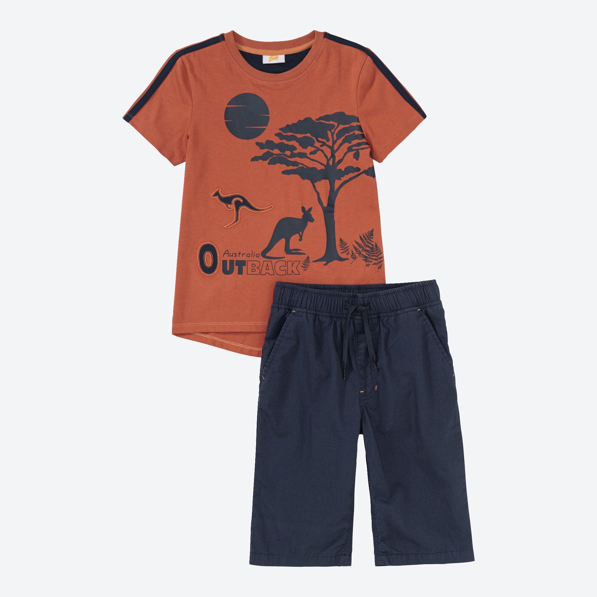 Kinder-Jungen-Set mit Applikation, 2-teilig
