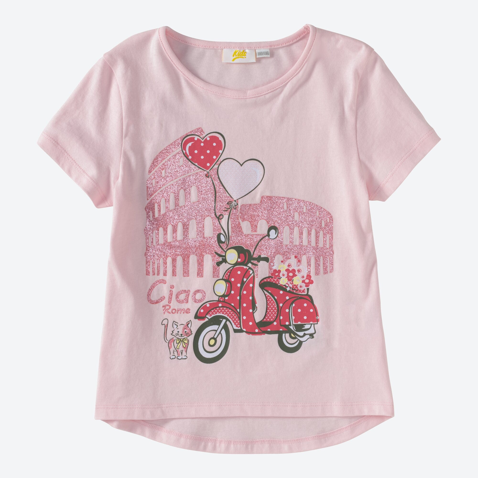 Kinder-Mädchen-T-Shirt mit Katzen-Druck