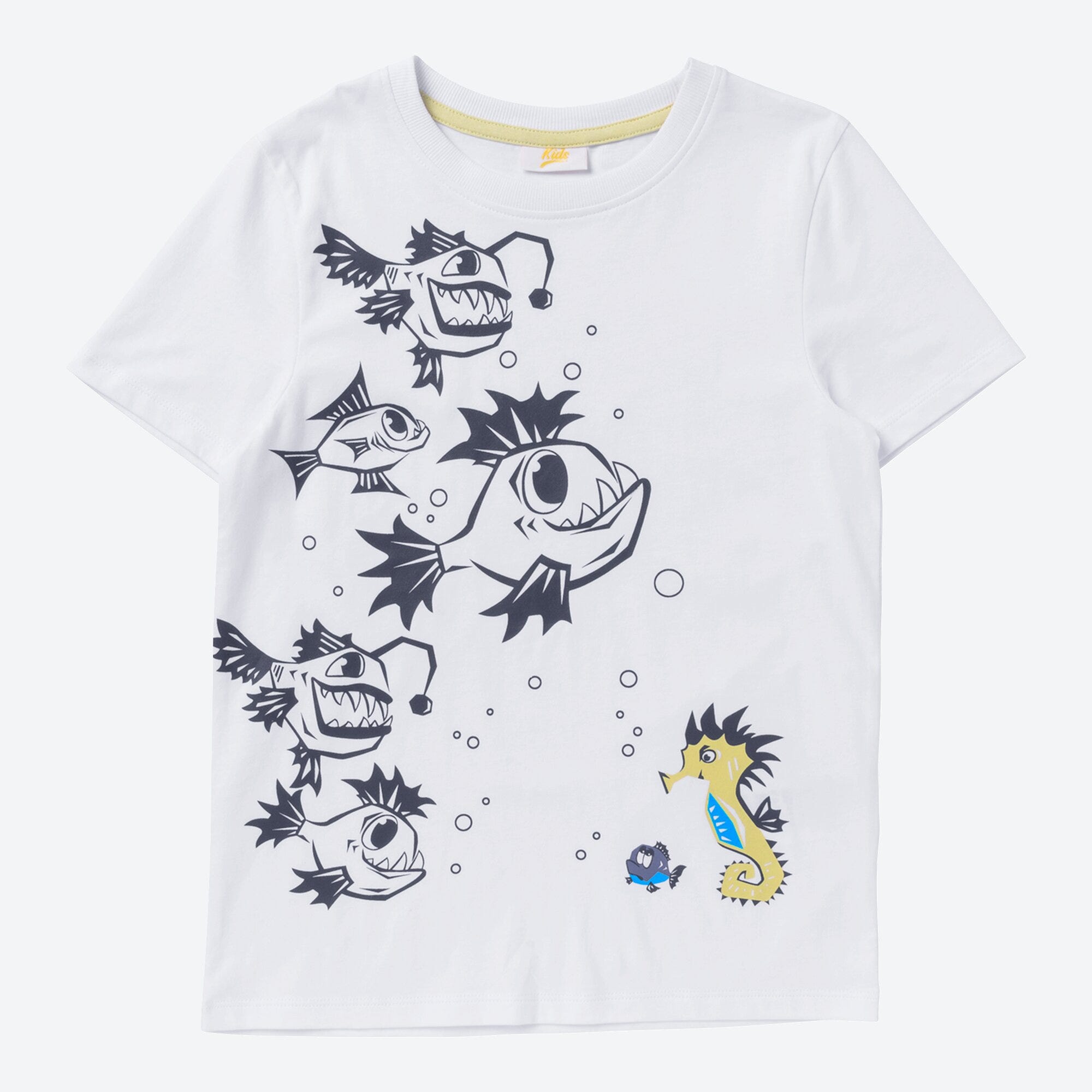 Kinder-Jungen-T-Shirt mit Fisch-Motiven