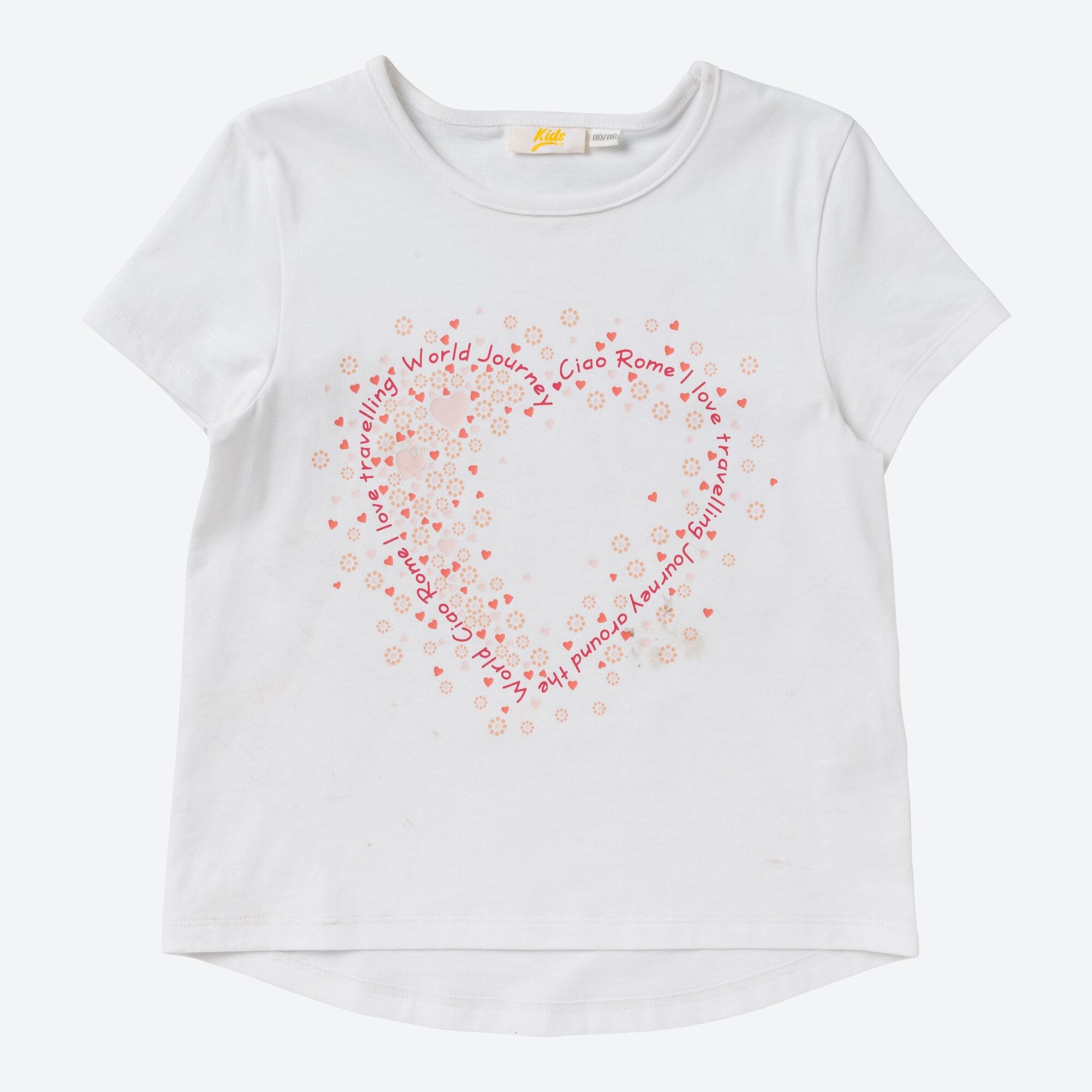 Kinder-Mädchen-T-Shirt mit Herz-Aufdruck