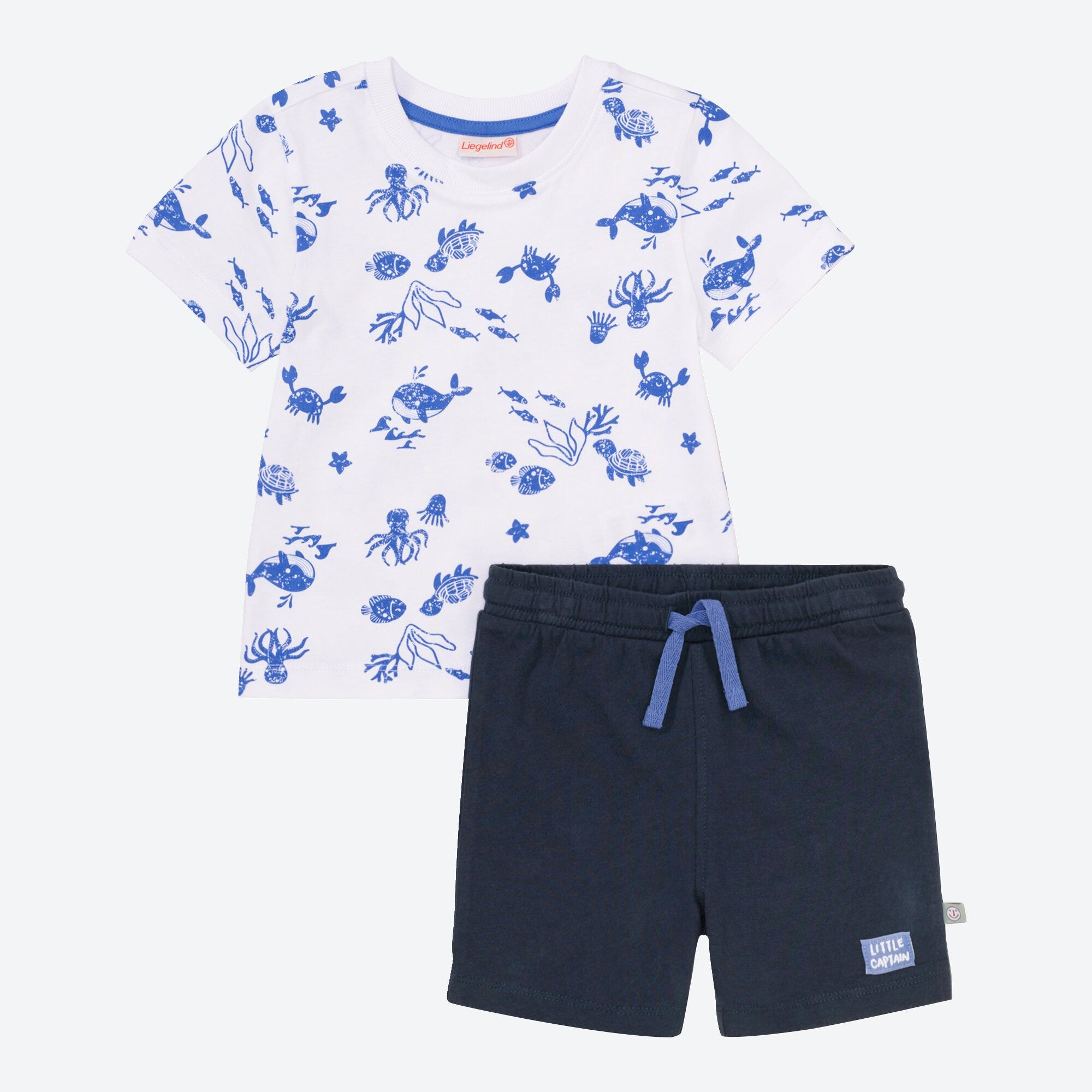 Baby-Jungen-Set mit Wal-Motiv, 2-teilig