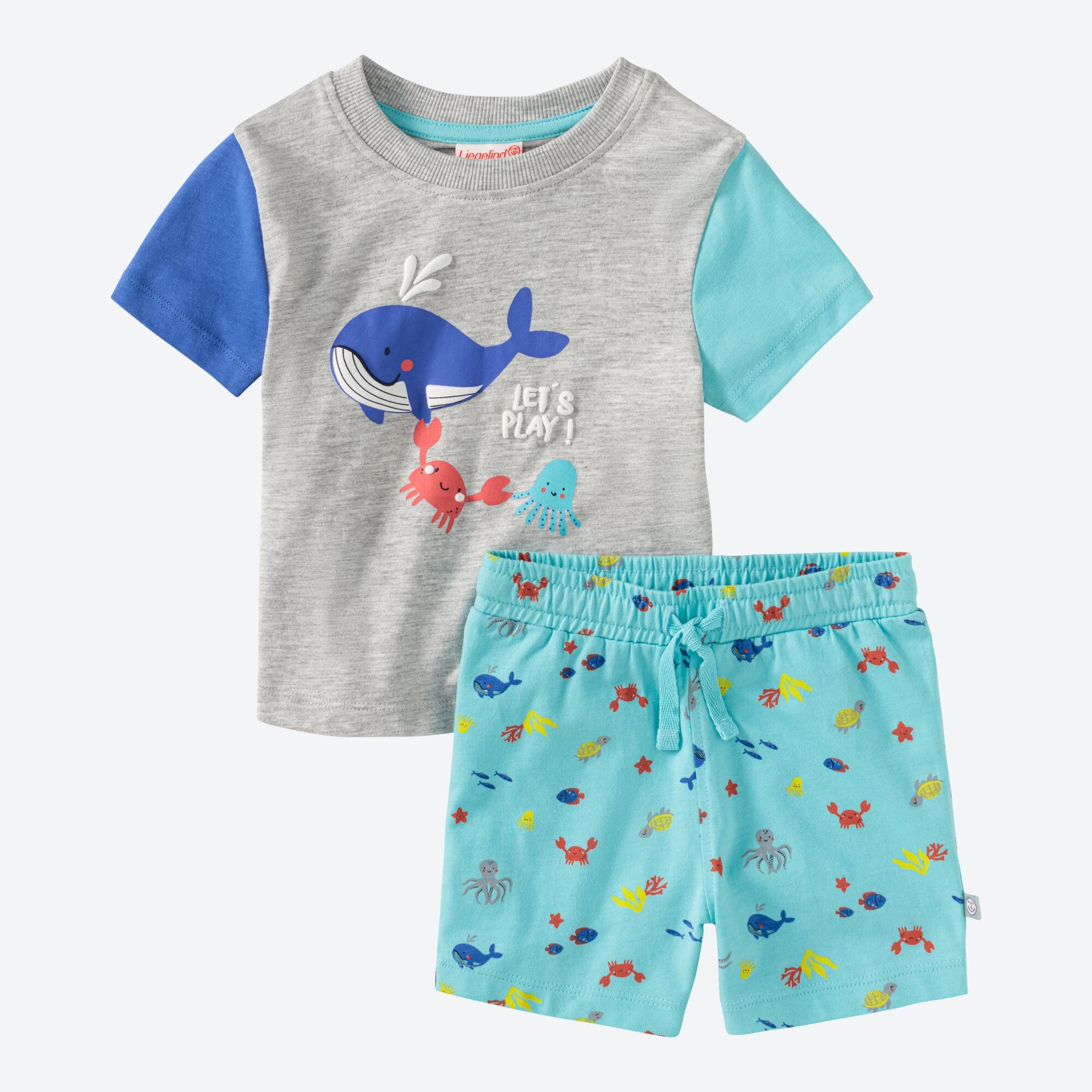 Baby-Jungen-Set mit Wal-Motiv, 2-teilig