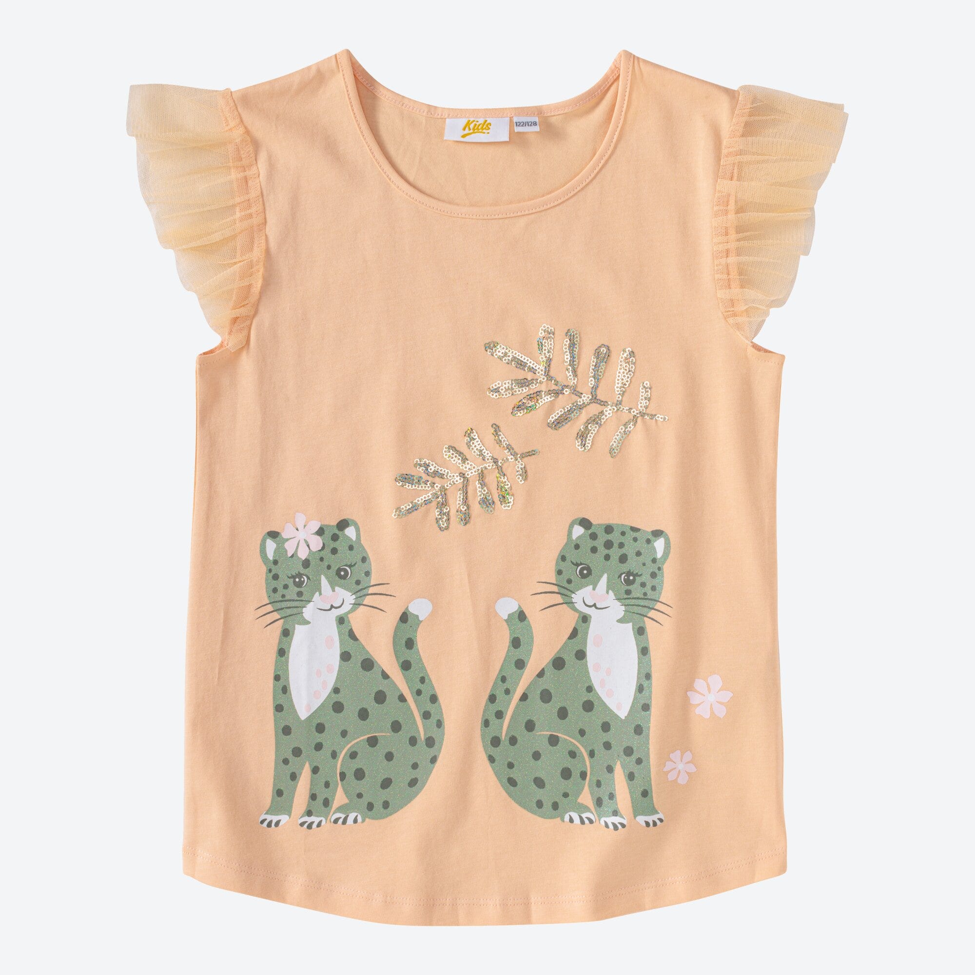 Kinder-Mädchen-T-Shirt mit Tiger-Druck